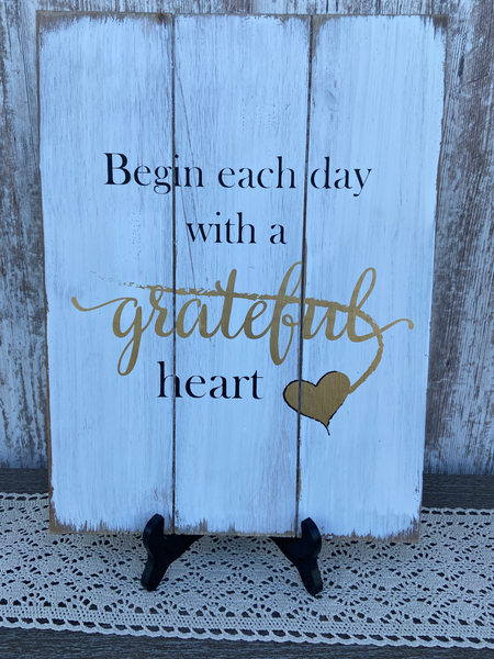 Grateful Heart Pallet Sign