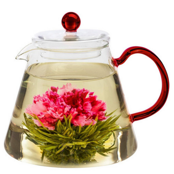 Beautiful Blooming Tea Glass Teapot