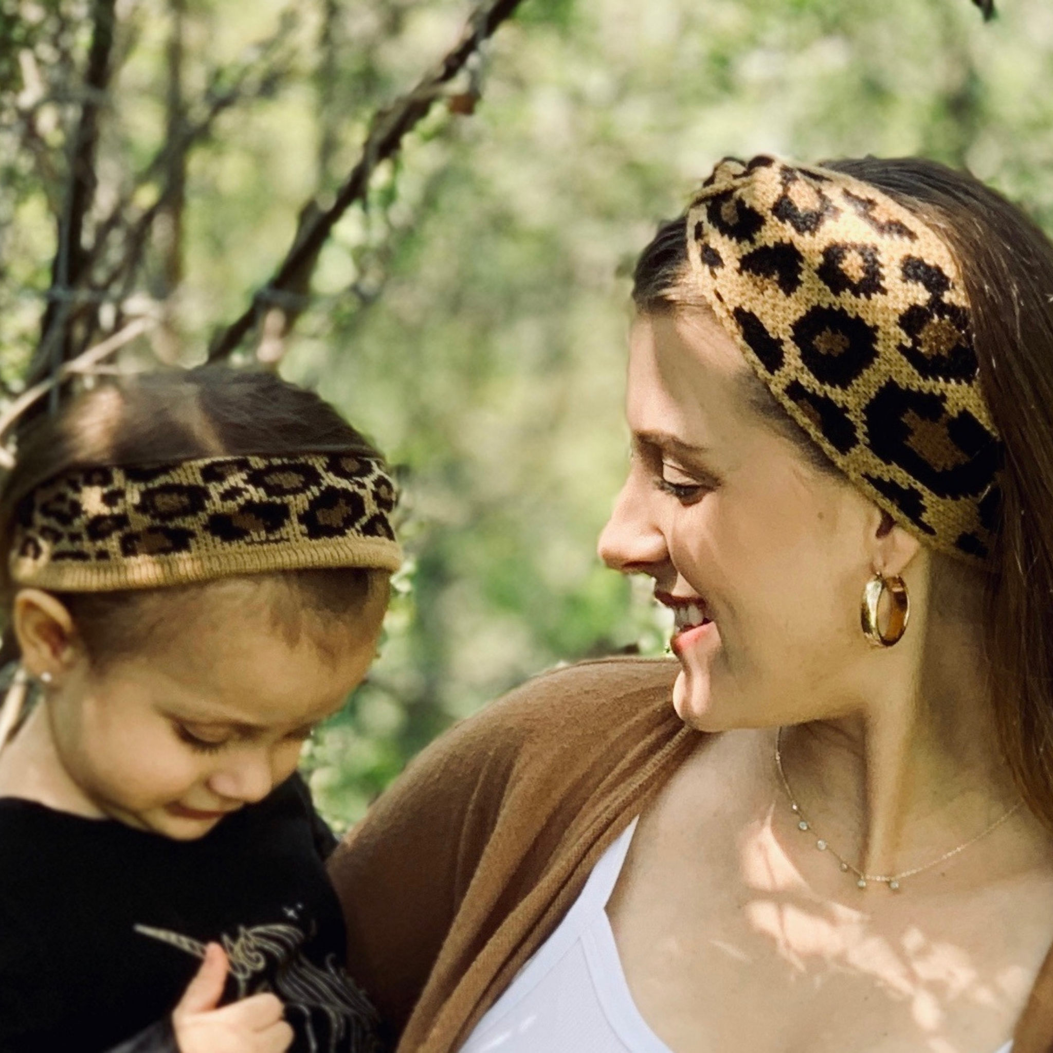Mommy and Me Leopard Head Wrap Headband