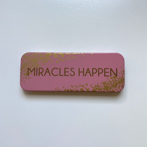 Pink Enamel Plaque Miracles Happen