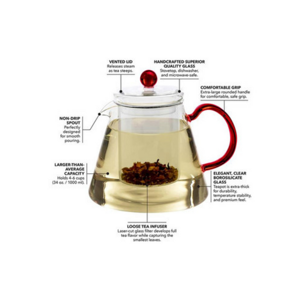 Beautiful Blooming Tea Glass Teapot