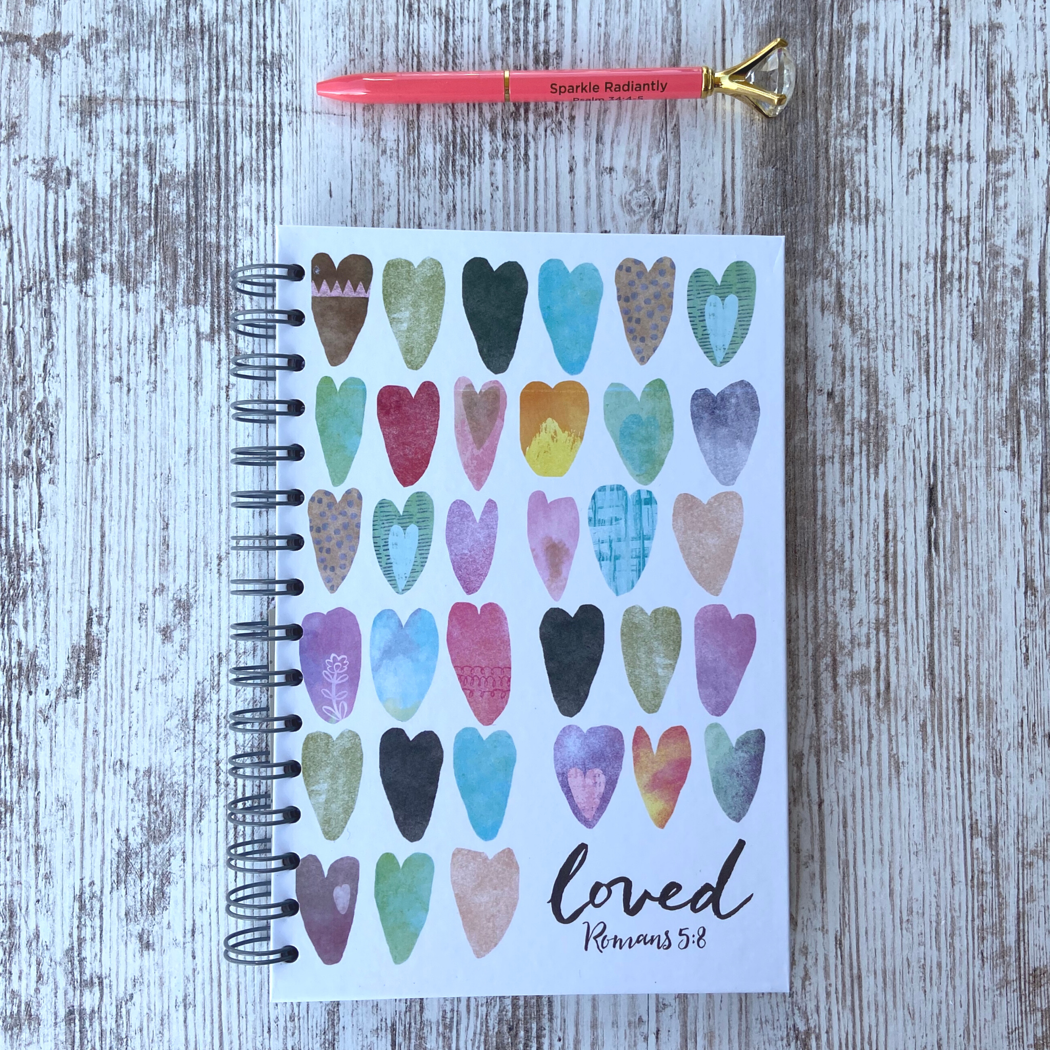 Grid Dot "Loved" Journal with Pen Gift Set